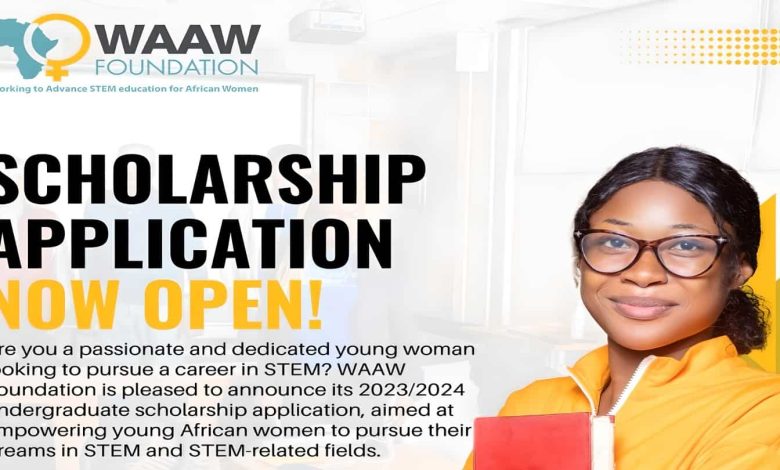 WAAW Foundation Undergraduate Scholarships 2024 for need-based female African students.